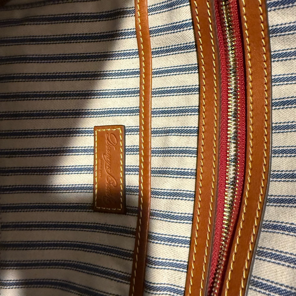 Dooney & Bourke Pink and Brown Tote with Leather Accents - Picture 5 of 5